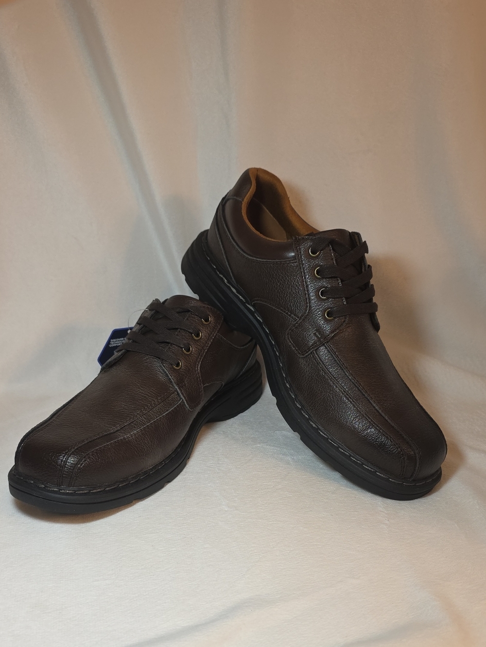 NWT Croft & Barrow Men's Leather Casual Lace-Up Shoes - Chocolate Brown